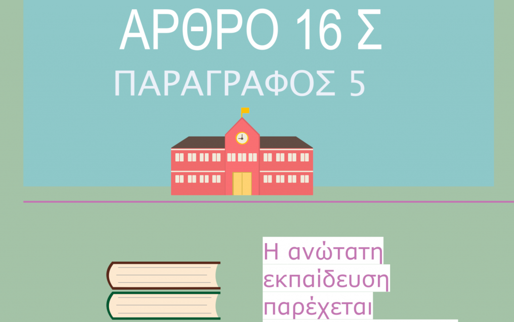 Infographic Αλκμήνη Φωτιάδου Άρθρο 16 / Παράγραφος 5 Σ.